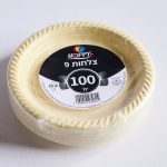 חד פעמי הופי צלחות גודל 9 | צבע לבן | 100 יחידות
