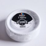 חד פעמי הופי צלחות גודל 9 | צבע קרם | 100 יחידות
