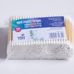מקלוני כותנה מעץ | 300 יחידות